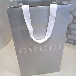 Rare New Gucci Shopping/Retail/Gift/Tote Bag Burgundy "Silver"  Approximately 11